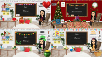 Preview of Bitmoji Classroom All Year Round!