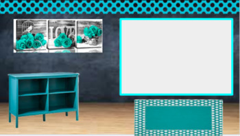 Bitmoji Classroom Background- chalkboard/teal by The ...