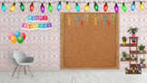 Virtual Classroom Birthday Room- EDITABLE (Google Slides)