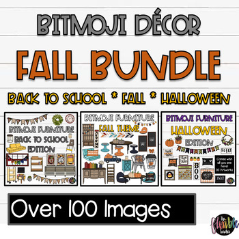 Preview of Bitmoji Classroom Decor | Fall Bundle | Halloween | Back to School