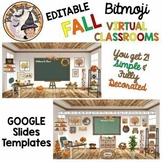 Bitmoji Classroom Fall September Virtual Editable Google Slides 