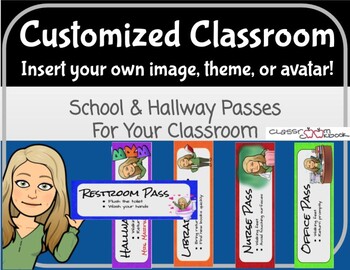 Preview of Customized Classroom: Hallway & Other Passes, Insert your own image!
