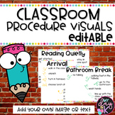 Classroom Procedure Visuals (Editable)