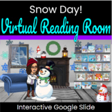 Bitmoji Classroom - SNOW DAY!! Reading Room Slide