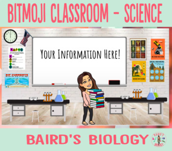 Preview of Bitmoji Classroom Scenes - Science (Editable)