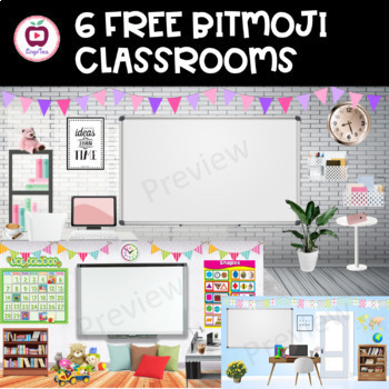 Preview of Bitmoji Classroom Templates ☆ DIGITAL ☆ EDITABLE ☆ Google Slides ☆ Ready to use!