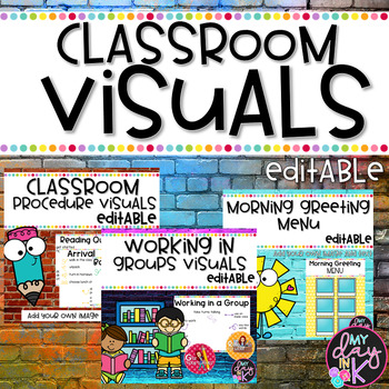 Bitmoji Classroom Visuals (Editable) by My Day in K | TpT
