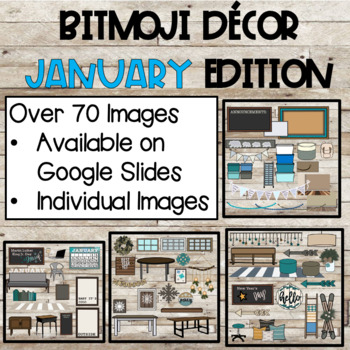 Preview of Bitmoji Decor | January Bitmoji Decor | Winter Bitmoji Decor | Digital Classroom