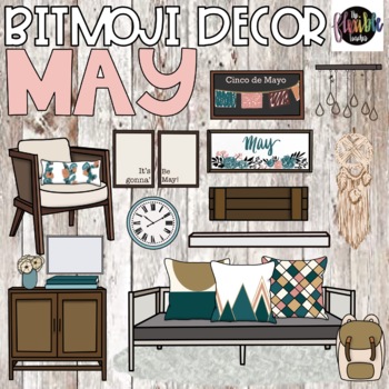 Preview of Bitmoji Decor | May Bitmoji Decor | Spring Decor | Digital Classroom