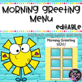 Morning Greeting Menu | Editable