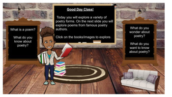 Bitmoji Poetry Room Distance Learning By The Teachers Lab Tpt