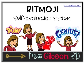 Preview of Bitmoji Self Evaluation Rubric - Editable