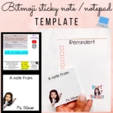 Bitmoji Sticky note and notepad TEMPLATE