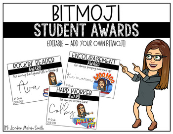 Preview of Bitmoji Student Awards {EDITABLE}