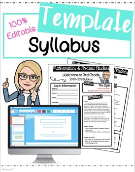 Preview of Bitmoji Syllabus Template [Editable]