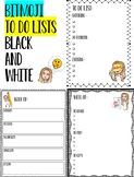 Bitmoji To Do Lists Black and White