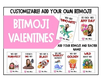 Preview of Bitmoji Valentines from Teacher