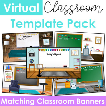 Bitmoji Virtual Classroom Background Template (Set of 5) by Lessons ...