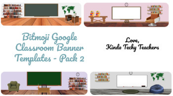 Preview of Bitmoji Virtual Classroom Banner Templates Pack 2