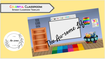 Preview of Bitmoji Virtual Classroom Bold Colorful Background