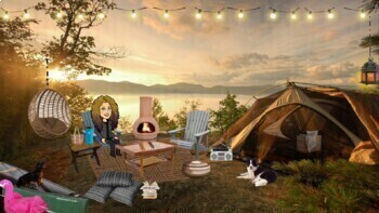 Preview of Bitmoji Virtual Classroom Camping Out