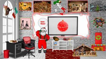 Preview of Bitmoji Virtual Classroom  Christmas Around the World-Italy Distance Learning