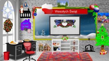 Preview of Bitmoji Virtual Classroom Christmas Around the World-Poland