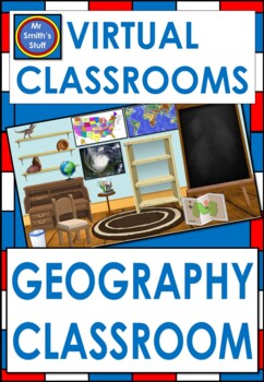 Preview of Bitmoji Virtual Classroom - Geography Themed Classroom - Powerpoint