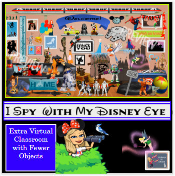 Preview of Bitmoji Virtual Classroom- 'I Spy With My Disney Eye' Game 