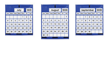 Preview of Bitmoji Virtual Classroom - Pocket Chart Calendars