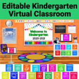 Kindergarten Virtual Classroom Template Editable with Subj