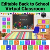 Back to School Virtual Classroom Templates Editable with S