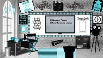 Preview of Theatre, Drama, Speech, Acting-BLUE Virtual Classroom Template
