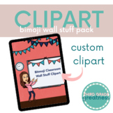 Virtual Bitmoji Classroom Starter Pack WALL STUFF Clipart