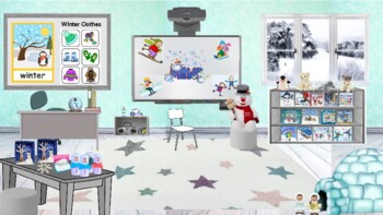 Bitmoji Virtual Classroom Template: Winter Time! by e-Tech Kits