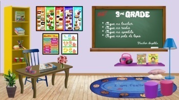 Preview of Bitmoji Virtual Classroom for Kids - Editable