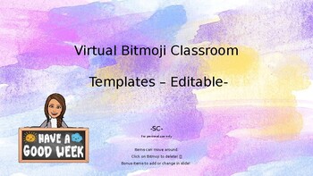 Preview of Bitmoji Virtual Classrooms