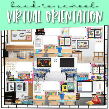 Preview of Bitmoji Virtual Classrooms | Virtual Meet the Teacher | Virtual Open House