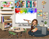 Bitmoji Virtual - Digital Classroom (Editable) (Art Class,