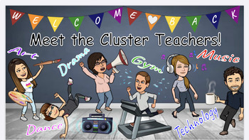 Preview of Bitmoji Welcome Back to School Meet the Specials/Cluster Teachers