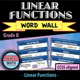 Linear Functions Word Wall