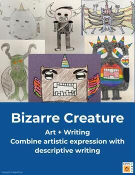 Preview of Bizarre Creature: Descriptive Writing & Art Activity