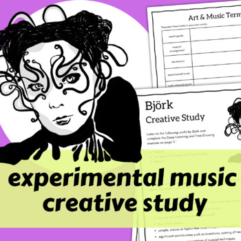 Preview of Björk Creative Study | Music Composer Biography Research Project Worksheets