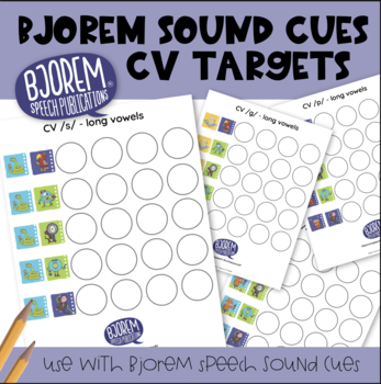 Preview of Bjorem Sound Cues - CV Target Sheets - Long Vowels