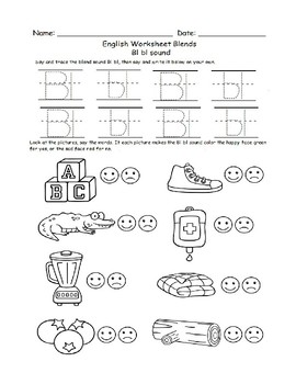 Preview of Bl Blends Worksheets