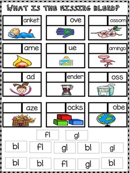 L Blends Bl, Fl, and Gl Word Work Activities - No Prep! | TpT