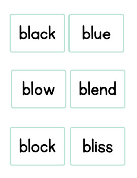 Bl - Word Blend Cards - Phonics by Learning with Jimmy | TPT