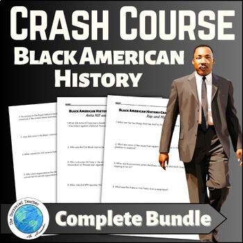 Preview of Black American History Crash Course Video Questions and Answer Keys Bundle