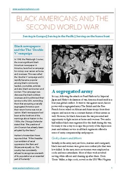 Preview of Black Americans and the Second World War Study Guide