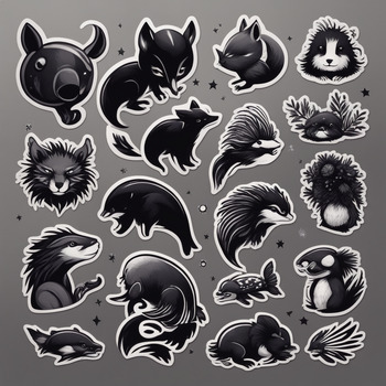 Preview of Black Animal Wall Stickers